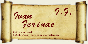 Ivan Ferinac vizit kartica